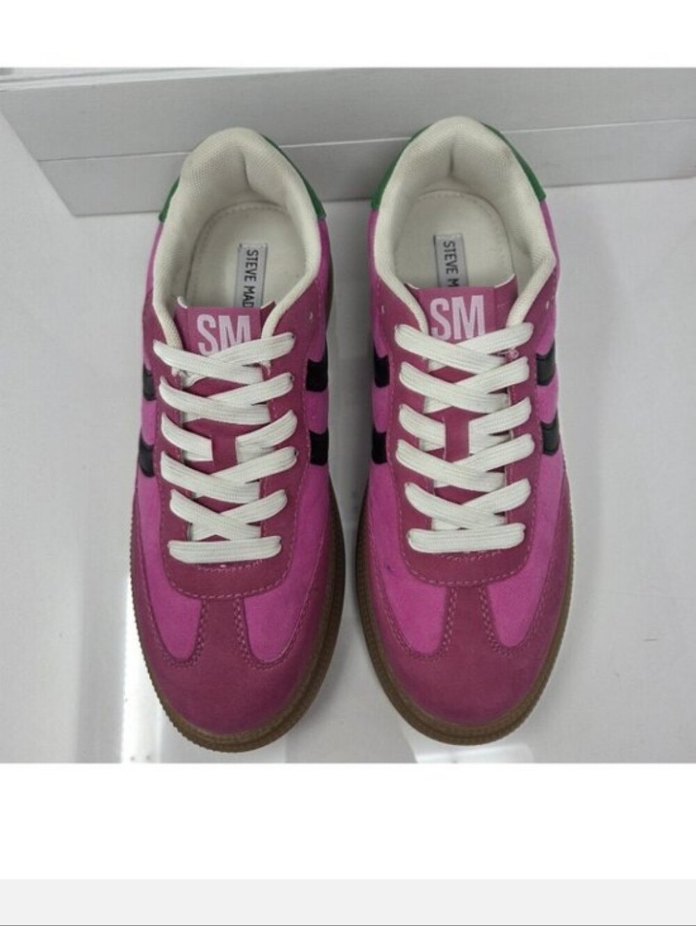 Steve Madden Pink And Green Sneakers 8M - Picture 5 of 5